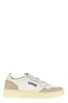 Autry Medalist Low Two Tone Leather Sneakers In White