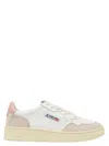 Autry Medalist Leather-panelled Sneakers In Pink