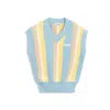 Autry Striped-pattern Knitted Vest In Blue