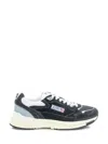Autry Hyperway Sneakers In Black Mesh And Velvet In Black