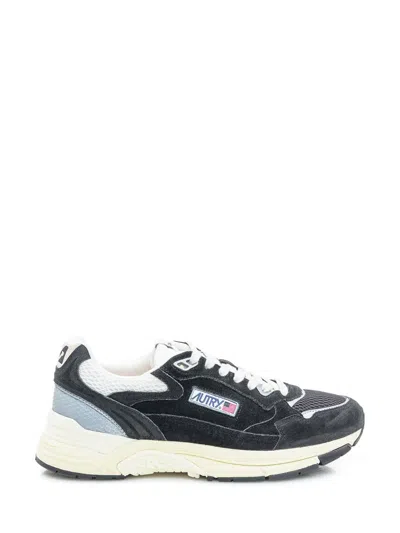 AUTRY AUTRY AUTRY HYPERWAY LOW LEATHER AND MESH SNEAKERS BLACK