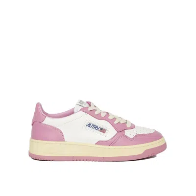 Autry Medalist Bicolore Sneakers In Pink