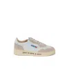 Autry White Goatskin Low Top Sneakers In Nude