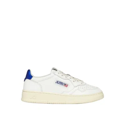 Autry White Leather Low Top Sneakers In Neutral