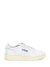 Autry Low Medalist Sneakers In White Leather E Powder E Suede Beige In White