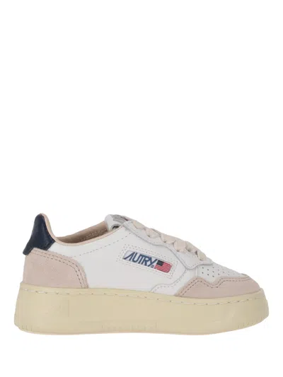 Autry Medalist Kids Low Kid Suede/four Wht/space In White