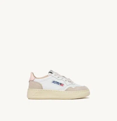 Autry Medalist Kids Low Kid Suede/four Wht/crpink In Multi