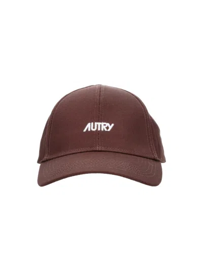Autry Baseball Cap Logo In Burgundy