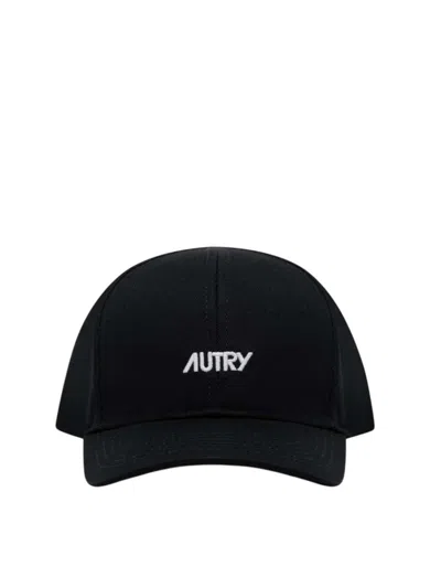 Autry Baseball Cap With Embroidered Logo In Black