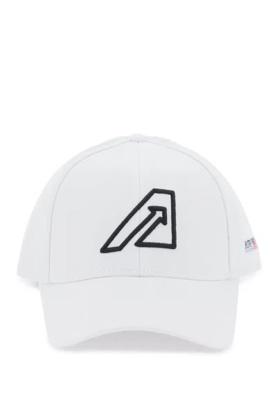Autry Baseball Cap With Embroidered Logo In White