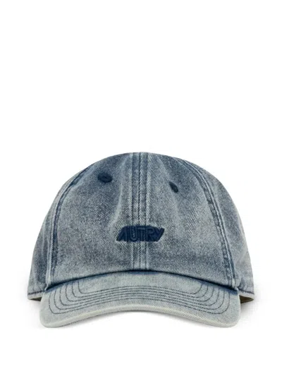 Autry Baseball Denim Cap In Blue