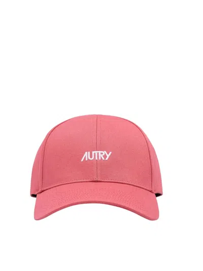 Autry Baseball Hat With Contrast Embroidered Logo In Red