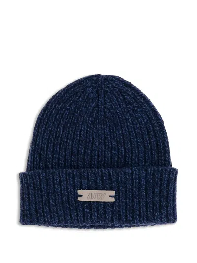 AUTRY AUTRY BEANIE MAIN UNIC KNIT BLUE ACCESSORIES