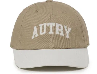 Autry Beige Cotton Hat In Brown