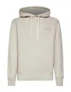 Autry Drawstring Hooded Sweatshirt With Subtle Logo In Neutral