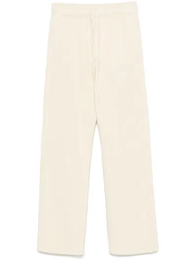 Autry Beige Cotton Sweatpants Flared