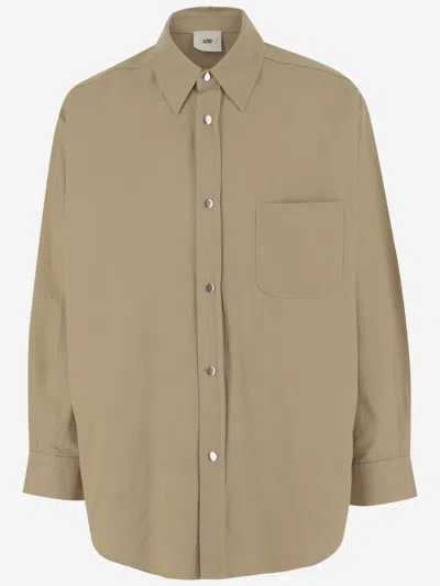 Autry Beige Embroidered Shirt In Neutral