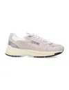 Autry Round Toe Mesh Panels Contrast Sole Sneakers In Neutral
