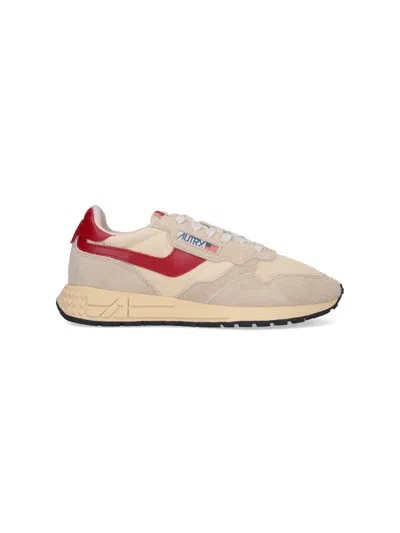 Autry Beige Low-top Sneakers With Minimalist Design In Multi