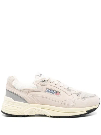 Autry Layered Design Suede And Mesh Sneakers In Multi