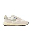 Autry Reelwind Suede And Technical Textile Trainer In Beige, White