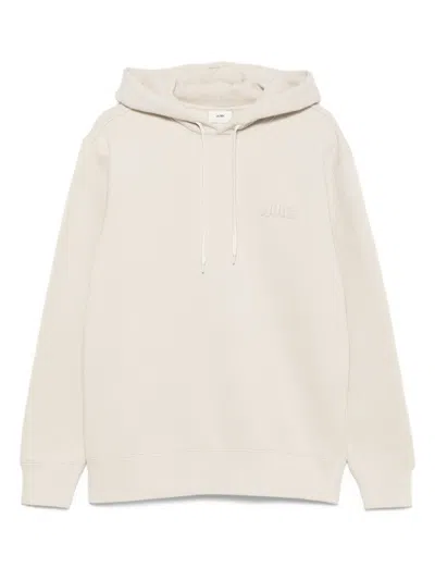 AUTRY BEIGE SWEATSHIRT WITH DRAWSTRING HOOD