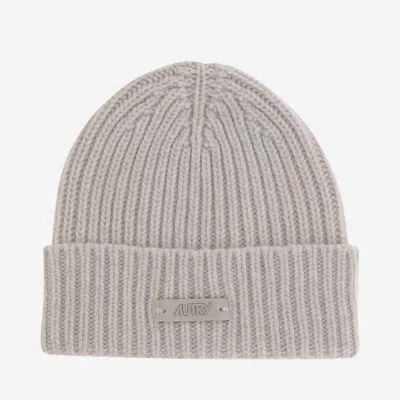 Autry Beput7ks Ribbed Wool Beanie In Red