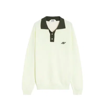 Autry Bicolor Cotton Polo Men's Shirt In White