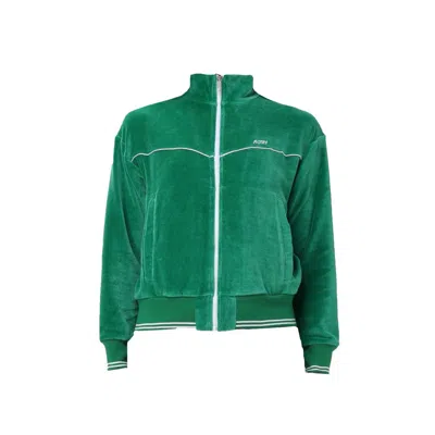 Autry Bicolor Cotton Sweatshirt In Green