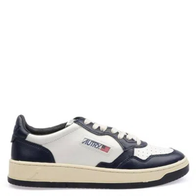 Autry Bicolor Medalist Leather Low Sneakers In Blue