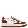 Autry Bicolor Medalist Leather Low Sneakers In White