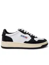 Autry Low-top Sneakers With Textured And Smooth Leather Design In White