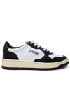 Autry Low-top Sneakers With Textured And Smooth Leather Design In White
