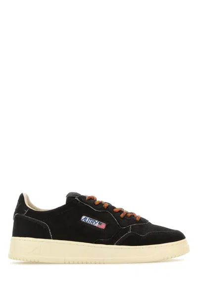 Autry Black Calf Hair Medalist Sneakers