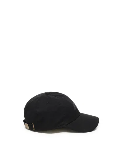 Autry Black Cotton Embroidered Hat