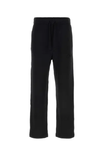 Autry Cotton Joggers Trousers Featuring Back Pockets In Black