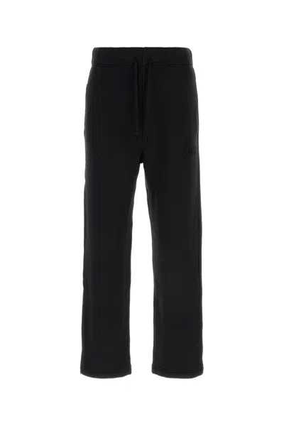 Autry Black Cotton Joggers