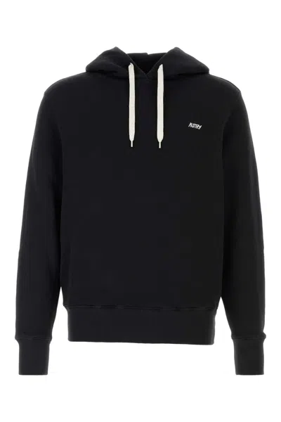 Autry Black Cotton Sweatshirt In Blue
