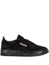 Autry Medalist Low Sue Strass Sneakers In Black