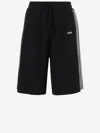 Autry Viscose Blend Logo Short Pants In Black