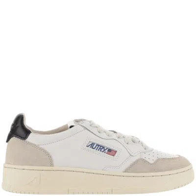Autry Black Medalist Low Suede Sneakers In Neutral