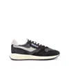 Autry Reelwind Low Suede And Shell Sneakers In Black