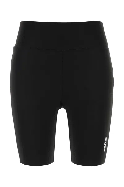 Autry Black Stretch Polyester Shorts