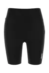 Autry Black Stretch Polyester Shorts In Black