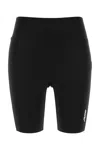 Autry Black Stretch Polyester Shorts In Black