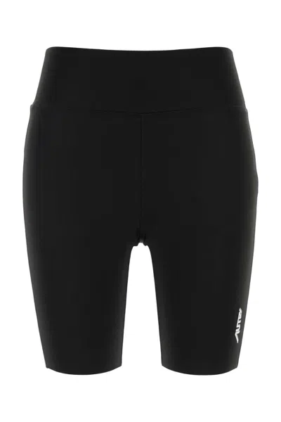 AUTRY AUTRY BLACK STRETCH POLYESTER SHORTS