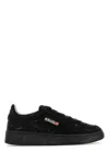 Autry Medalist Low Suede Trainers With Rhinestones In Black