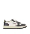 Autry Medalist Low Sneakers In Calf Leather With Perforated Toe In Black