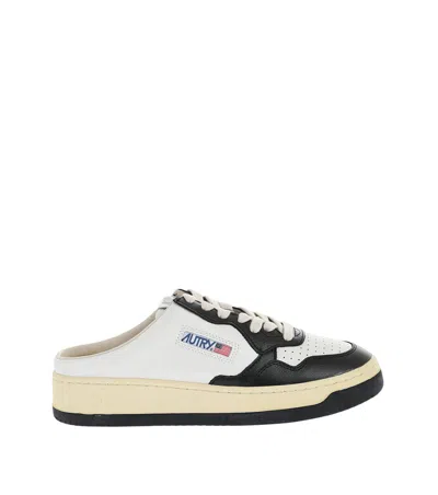 Autry Blackwhite Two-tone Leather Sneakers In White