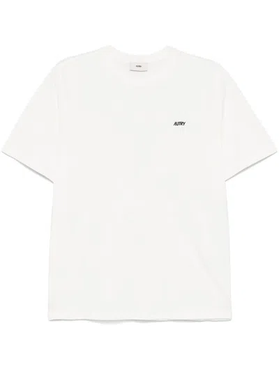 Autry Blue Cotton T-shirt With White Logo Print